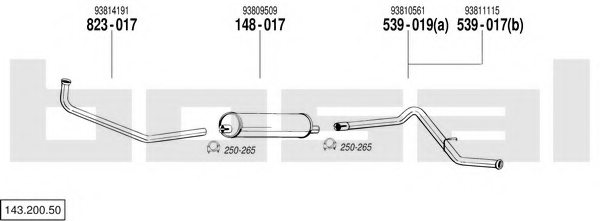 BOSAL 143.200.50 Exhaust System